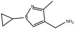 1-(1-cyclopropyl-3-methyl-1H-pyrazol-4-yl)methan
amine Struktur