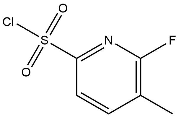 6-fluoro-5-methylpyridine-2-sulfonyl chloride Struktur