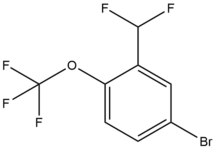 4-Bromo-2-(difluoromethyl)-1-(trifluoromethoxy)benzene Struktur