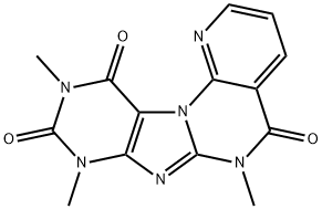 Pyrido[3',2':5,6]pyrimido[2,1-f]purine-5,9,11(6H,8H,10H)-trione, 6,8,10-trimethyl- Struktur