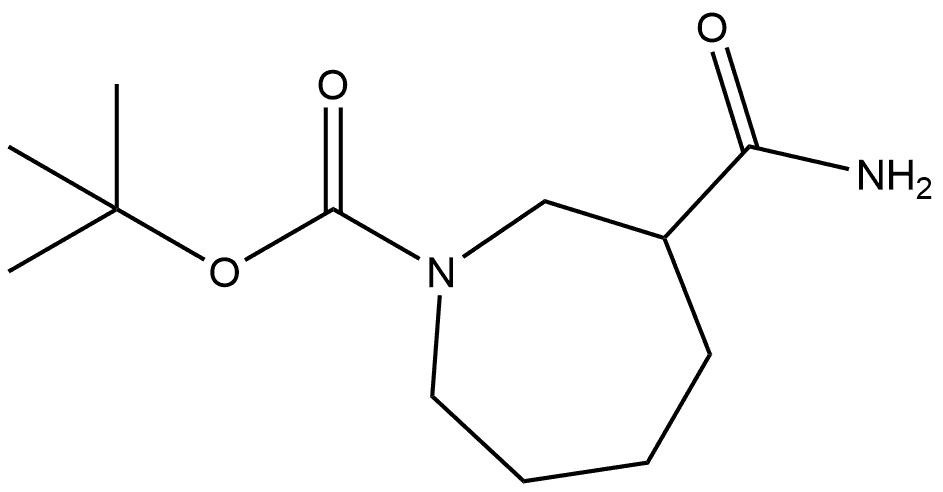 tert-butyl 3-carbamoylazepane-1-carboxylate Struktur