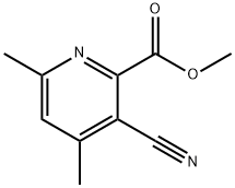 2-Pyridinecarboxylic acid, 3-cyano-4,6-dimethyl-, methyl ester Struktur