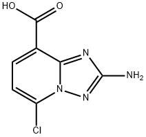 2-amino-5-chloro-[1,2,4]triazolo[1,5-a]pyridine-8-carboxylic acid Struktur