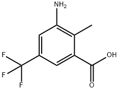 3-Amino-2-methyl-5-(trifluoromethyl)benzoic acid Struktur