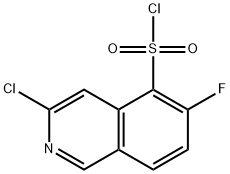 3-chloro-6-fluoroisoquinoline-5-sulfonyl chloride Struktur