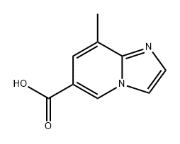 Imidazo[1,2-a]pyridine-6-carboxylic acid, 8-methyl- Struktur