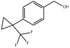 Benzenemethanol, 4-[1-(trifluoromethyl)cyclopropyl]- Struktur