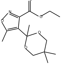 3-Isoxazolecarboxylic acid, 5-methyl-4-(2,5,5-trimethyl-1,3-dioxan-2-yl)-, ethyl ester