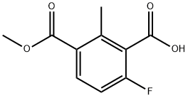 6-fluoro-3-(methoxycarbonyl)-2-methylbenzoic acid Struktur