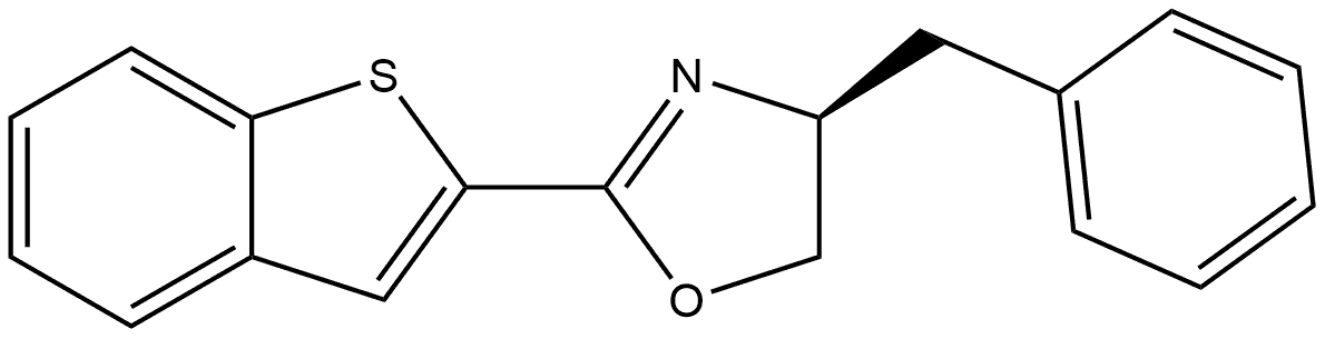 (S)-2-(Benzo[b]thiophen-2-yl)-4-benzyl-4,5-dihydrooxazole Struktur