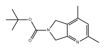 6H-Pyrrolo[3,4-b]pyridine-6-carboxylic acid, 5,7-dihydro-2,4-dimethyl-, 1,1-dimethylethyl ester Struktur