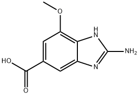 1H-Benzimidazole-5-carboxylic acid, 2-amino-7-methoxy- Struktur