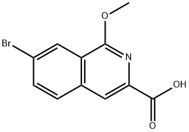 7-bromo-1-methoxyisoquinoline-3-carboxylic acid Struktur