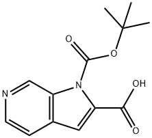 1H-Pyrrolo[2,3-c]pyridine-1,2-dicarboxylic acid, 1-(1,1-dimethylethyl) ester Struktur