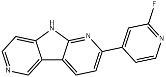 9H-Pyrido[3',4':4,5]pyrrolo[2,3-b]pyridine, 2-(2-fluoro-4-pyridinyl)- Struktur