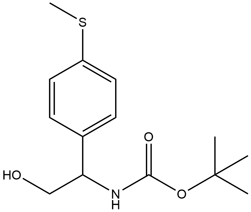 tert-butyl (2-hydroxy-1-(4-(methylthio)phenyl)ethyl)carbamate Struktur