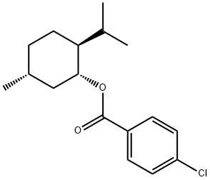 Benzoic acid, 4-chloro-, (1R,2S,5R)-5-methyl-2-(1-methylethyl)cyclohexyl ester Struktur