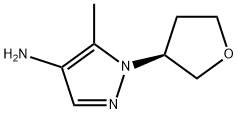 1H-Pyrazol-4-amine, 5-methyl-1-[(3S)-tetrahydro-3-furanyl]- Struktur