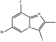 6-bromo-8-fluoro-3-iodo-2-methylimidazo[1,2-a]pyridine Struktur