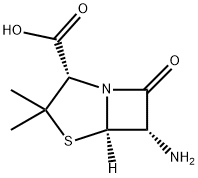 (2S,5R,6S)-6-Amino-3,3-dimethyl-7-oxo-4-thia-1-azabicyclo[3.2.0]heptane-2-carboxylic acid Struktur