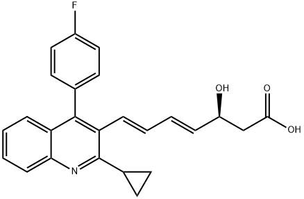 4,6-Heptadienoic acid, 7-[2-cyclopropyl-4-(4-fluorophenyl)-3-quinolinyl]-3-hydroxy-, (3S,4E,6E)- Struktur