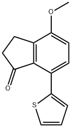 1H-Inden-1-one, 2,3-dihydro-4-methoxy-7-(2-thienyl)- Struktur