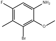 Benzenamine, 3-bromo-5-fluoro-2-methoxy-4-methyl- Struktur