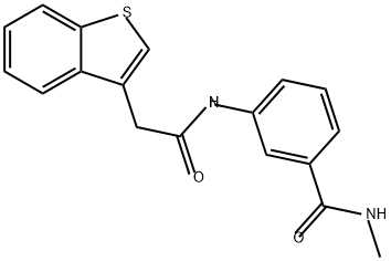 Benzo[b]thiophene-3-acetamide, N-[3-[(methylamino)carbonyl]phenyl]- Struktur