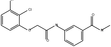 Benzamide, 3-[[2-(2,3-dichlorophenoxy)acetyl]amino]-N-methyl- Struktur