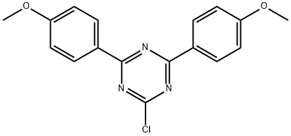 1,3,5-Triazine, 2-chloro-4,6-bis(4-methoxyphenyl)- Struktur