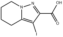 3-iodo-4H,5H,6H,7H-pyrazolo[1,5-a]pyridine-2-carboxylic acid Struktur