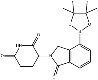 2,6-Piperidinedione, 3-[1,3-dihydro-1-oxo-4-(4,4,5,5-tetramethyl-1,3,2-dioxaborolan-2-yl)-2H-isoindol-2-yl]- Struktur