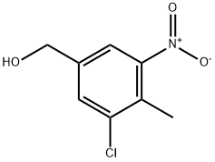 Benzenemethanol, 3-chloro-4-methyl-5-nitro- Struktur