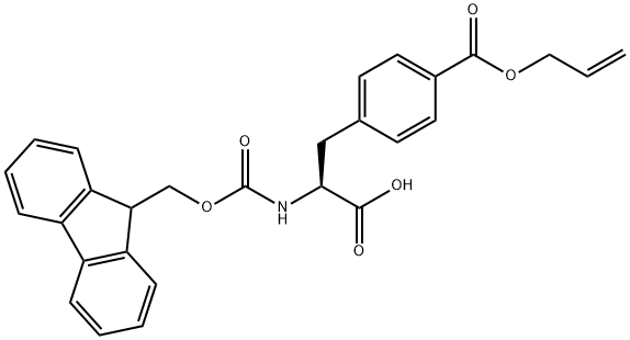 L-Phenylalanine, N-[(9H-fluoren-9-ylmethoxy)carbonyl]-4-[(2-propen-1-yloxy)carbonyl]- Struktur