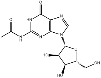 Guanosine, N-acetyl- Struktur