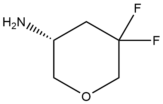 (3R)-5,5-difluoro-oxan-3-amine Struktur