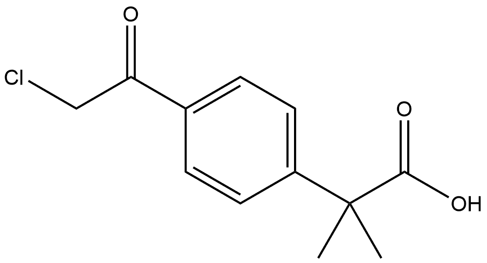 Benzeneacetic acid, 4-(2-chloroacetyl)-α,α-dimethyl- Struktur