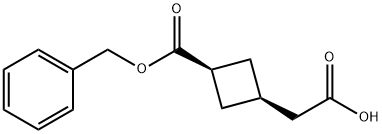 Cyclobutaneacetic acid, 3-[(phenylmethoxy)carbonyl]-, cis- Struktur