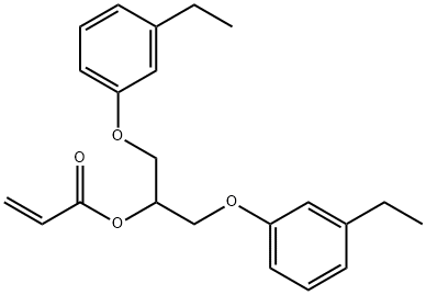 2-Propenoic acid, 2-(3-ethylphenoxy)-1-[(3-ethylphenoxy)methyl]ethyl ester Struktur