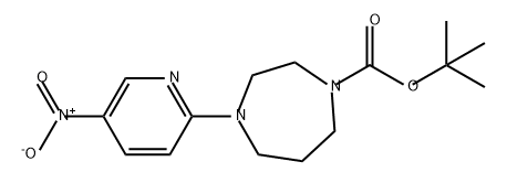 1H-1,4-Diazepine-1-carboxylic acid, hexahydro-4-(5-nitro-2-pyridinyl)-, 1,1-dimethylethyl ester Struktur