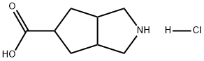 Cyclopenta[c]pyrrole-5-carboxylic acid, octahydro-, hydrochloride (1:1) Struktur