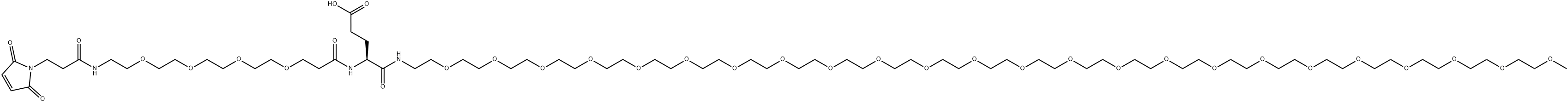 Mal-PEG4-Glu(OH)-NH-m-PEG24 Struktur