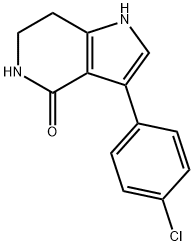 3-(4-chlorophenyl)-1,5,6,7-tetrahydro-4H-pyrrolo[3,2-c]pyridin-4-one Struktur