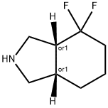 1H-Isoindole, 4,4-difluorooctahydro-, (3aR,7aS)-rel- Struktur