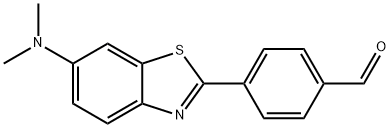 4-[6-(Dimethylamino)-2-benzothiazolyl]benzaldehyde Struktur