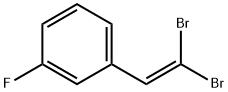 Benzene, 1-(2,2-dibromoethenyl)-3-fluoro- Struktur