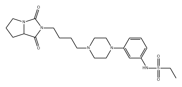 Ethanesulfonamide, N-[3-[4-[4-(tetrahydro-1,3-dioxo-1H-pyrrolo[1,2-c]imidazol-2(3H)-yl)butyl]-1-piperazinyl]phenyl]- Structure