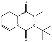 1-tert-butyl 2-methyl (2R)-1,2,3,4-tetrahydropyridine-1,2-dicarboxylate Struktur