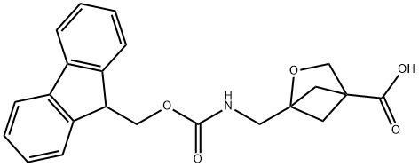 1-[({[(9H-fluoren-9-yl)methoxy]carbonyl}amino)methyl]-2-oxabicyclo[2.1.1]hexane-4-carboxylic acid Struktur