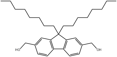 9H-Fluorene-2,7-dimethanol, 9,9-dioctyl- Struktur